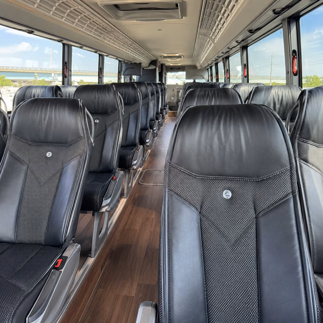 Eugene Airport Shuttle & Transportation party bus interior