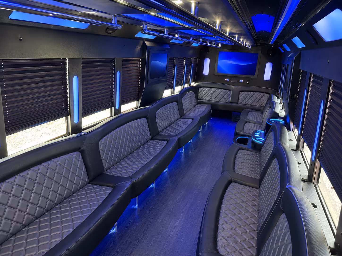 Eugene Concert & Music Festival Transportation party bus interior