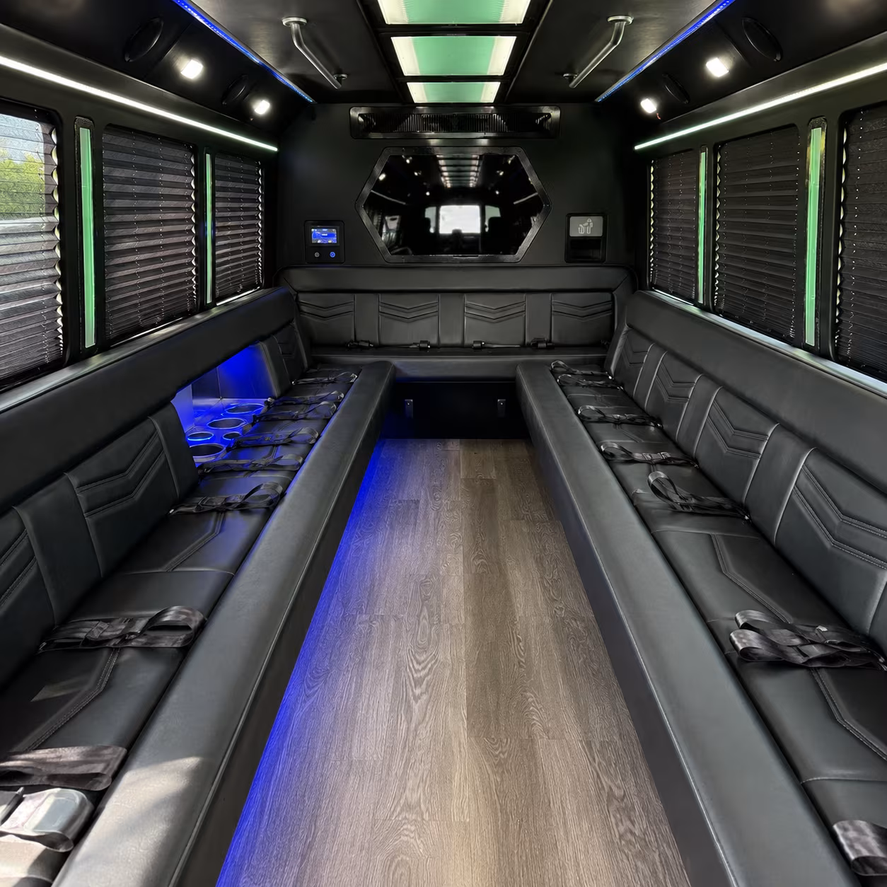Eugene Private Event Transportation party bus exterior