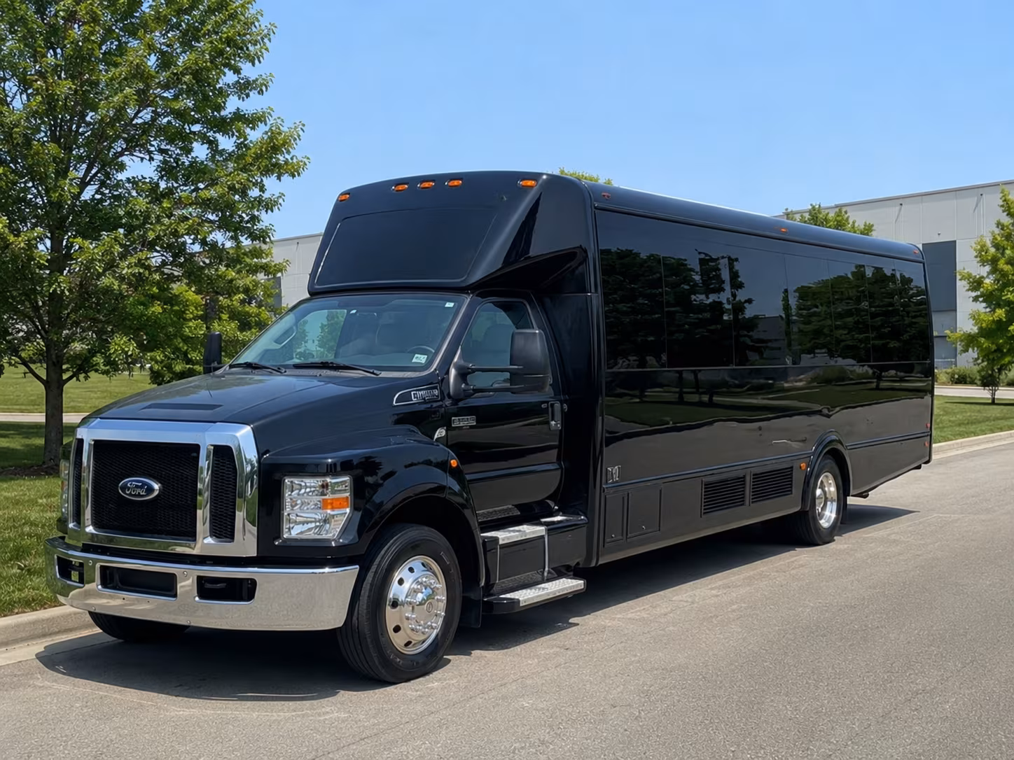 Eugene Prom & Homecoming Transportation party bus exterior