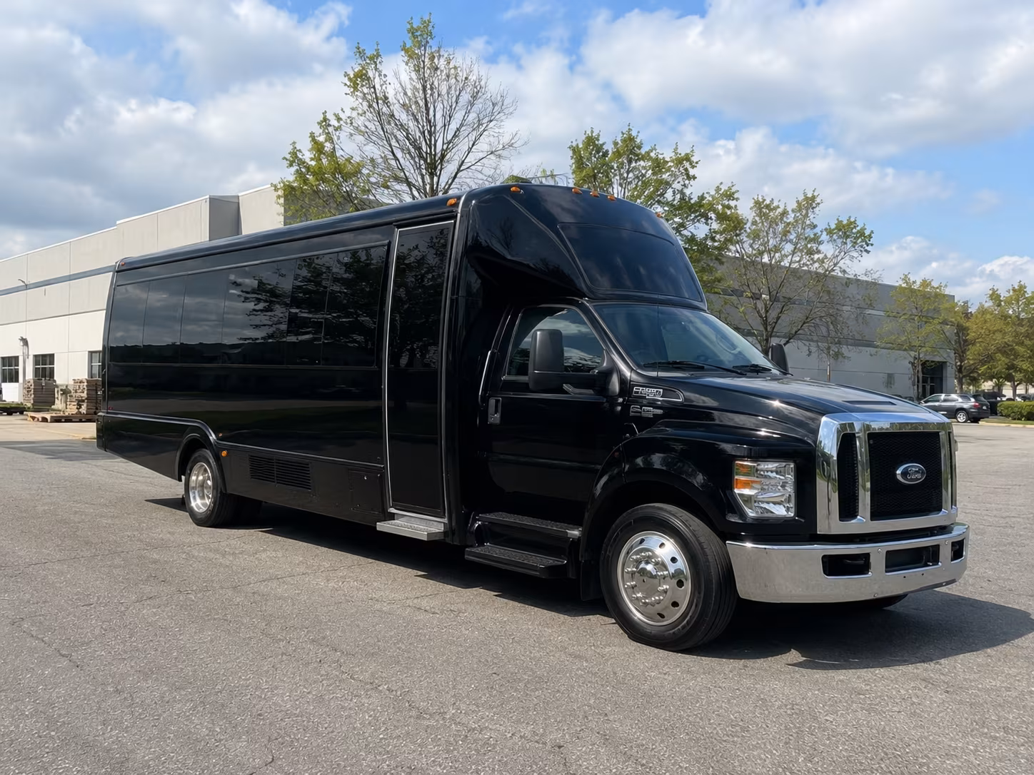 Eugene Sporting Event Transportation party bus exterior